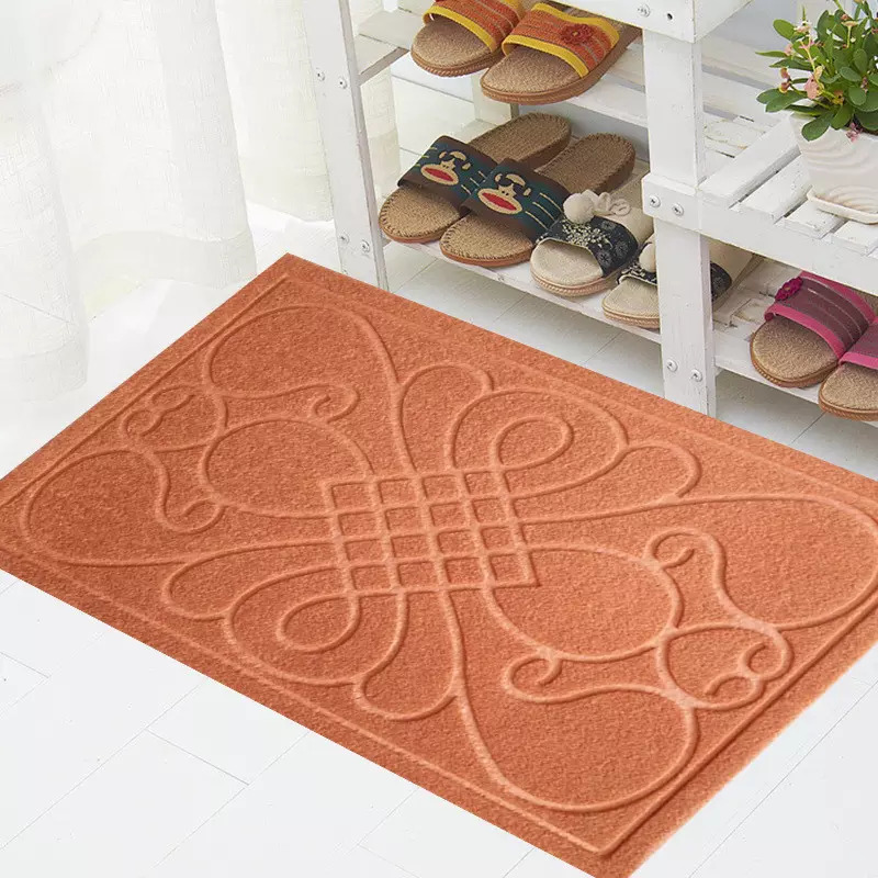 Alfombrilla antideslizante para interiores personalizada, felpudo de bienvenida para entrada, alfombra roja de poliéster en relieve