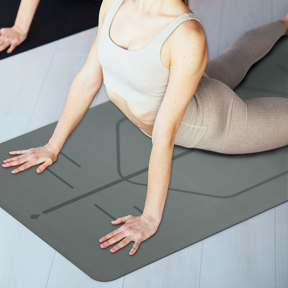 Esterilla de yoga de alta densidad Esterilla de ejercicio y fitness antidesgarro Esterilla de yoga antideslizante orgánica